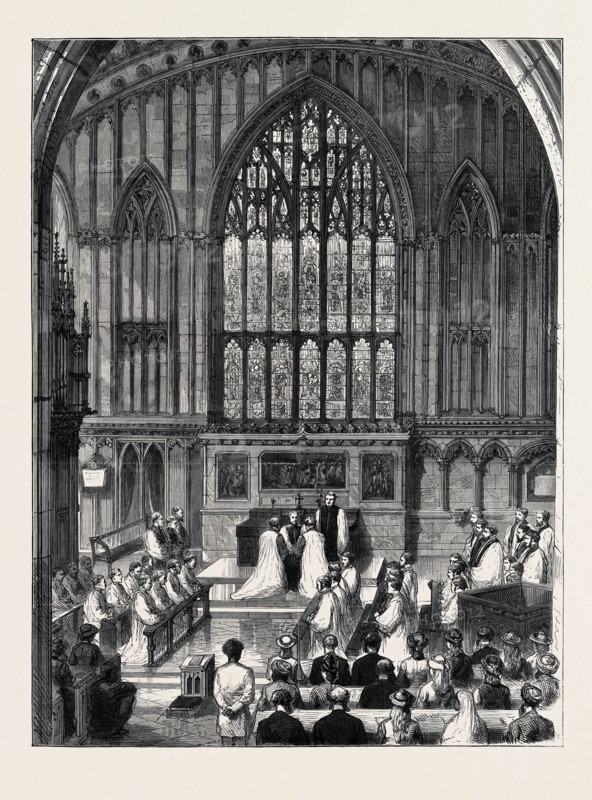 CONSECRATION OF DR. R. CALDWELL AND DR. E. SARGENT AS MISSIONARY BISHOPS IN ST. PAUL'S CATHEDRAL, CALCUTTA