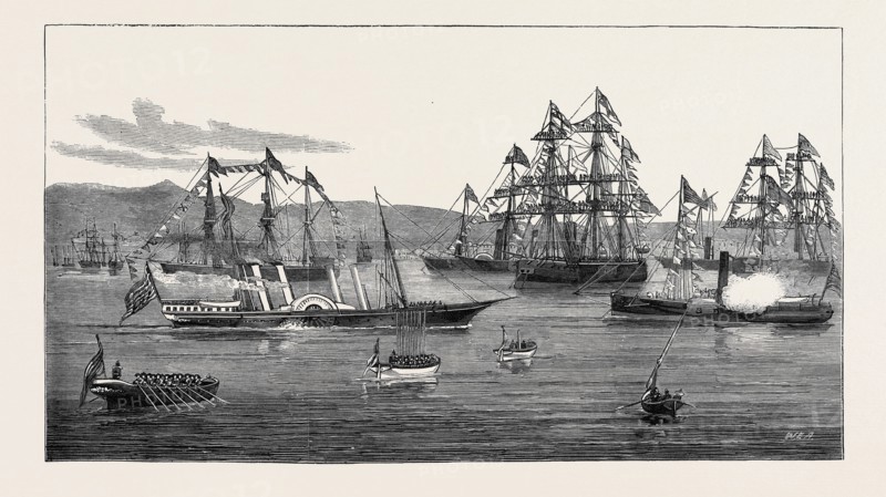 VISIT OF THE PRINCESS OF WALES TO GREECE: THE ARRIVAL IN THE HARBOUR AT THE PIRAEUS