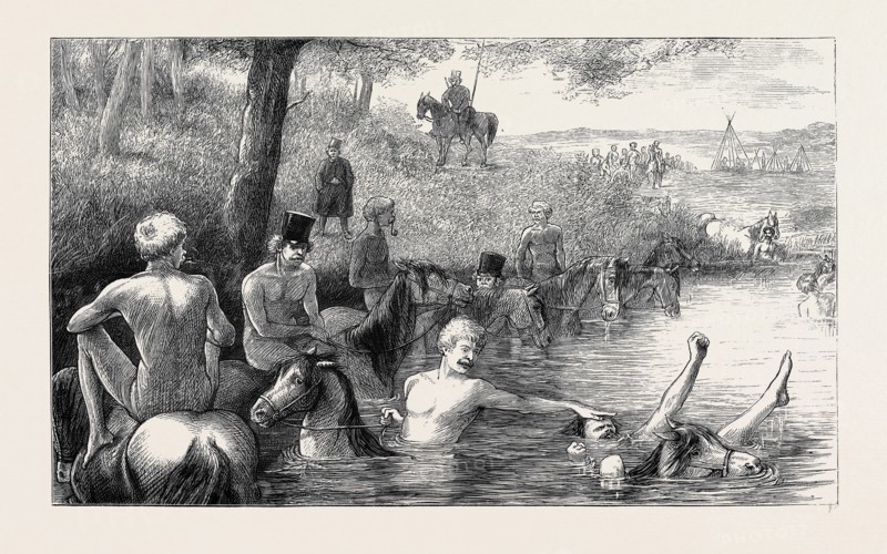 THE WAR IN THE EAST, WITH THE RUSSIANS ON THE DANUBE: A COSSACK BATH