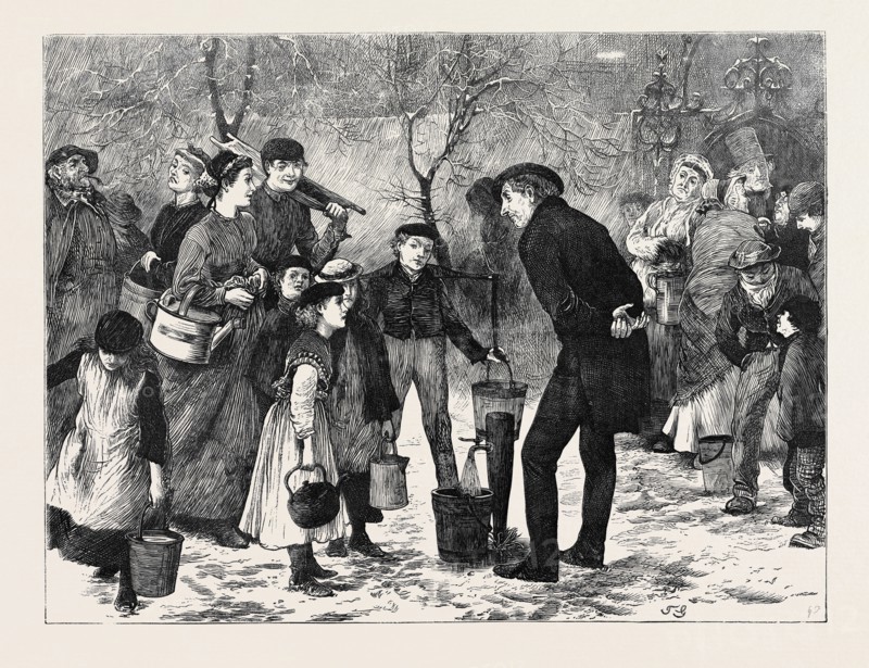 A STREET PLUG DURING A FROST, 1870