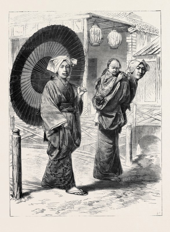 JAPANESE LADIES, 1870