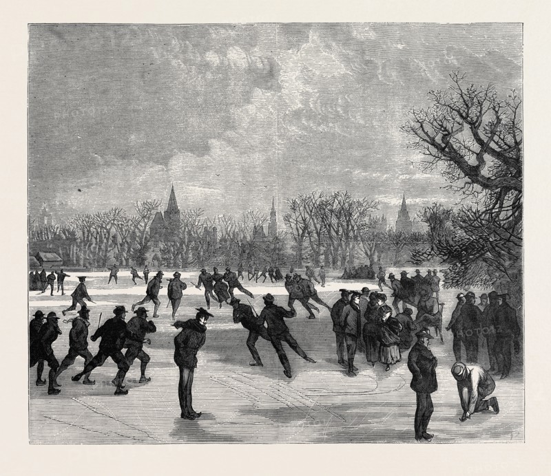 SKATING AT OXFORD, 1870