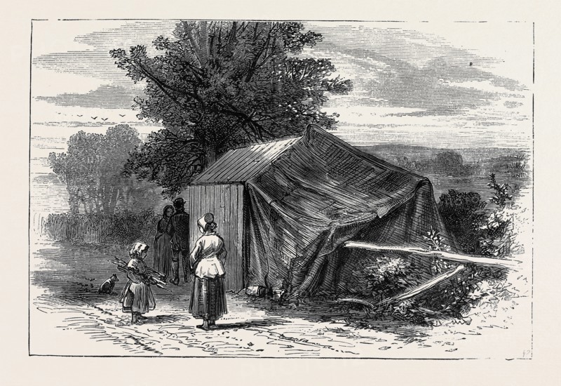 ENCAMPMENT OF THE "COUNTESS," 1868