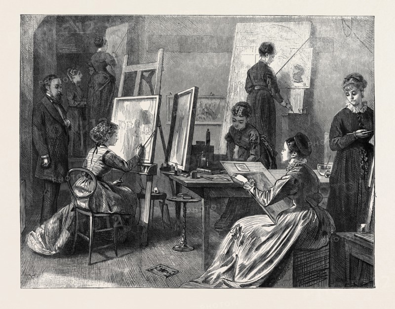 THE PAINTING IN THE SOUTH KENSINGTON MUSEUM, LONDON, 1870