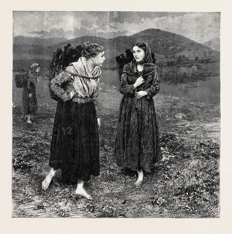 IRISH SKETCHES: TURF CARRIERS, 1870