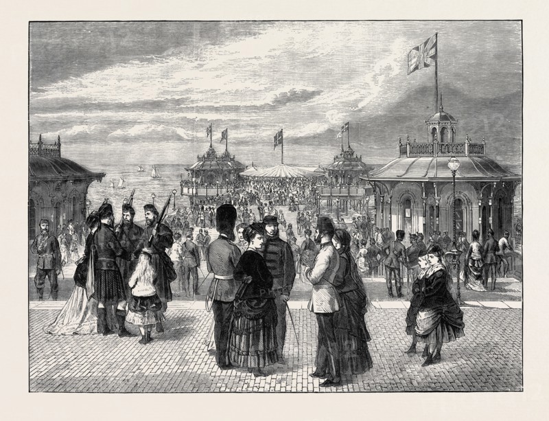 THE VOLUNTEERS AT BRIGHTON, THE NEW PIER, 1870