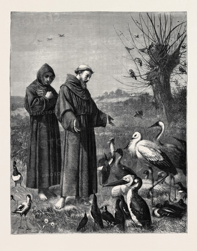 ST. FRANCIS PREACHES TO THE BIRDS