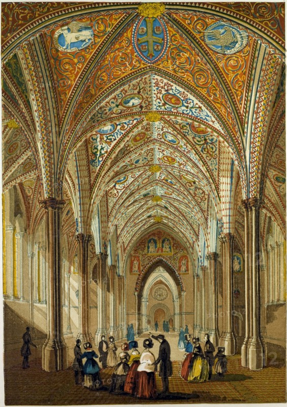 INTERIOR OF THE TEMPLE CHURCH, UK