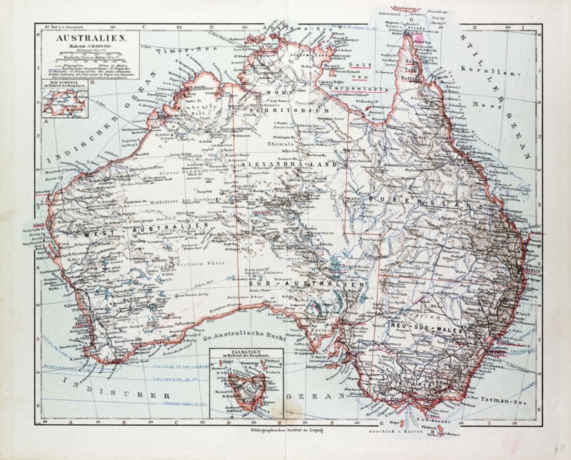 MAP OF AUSTRALIA, 1899