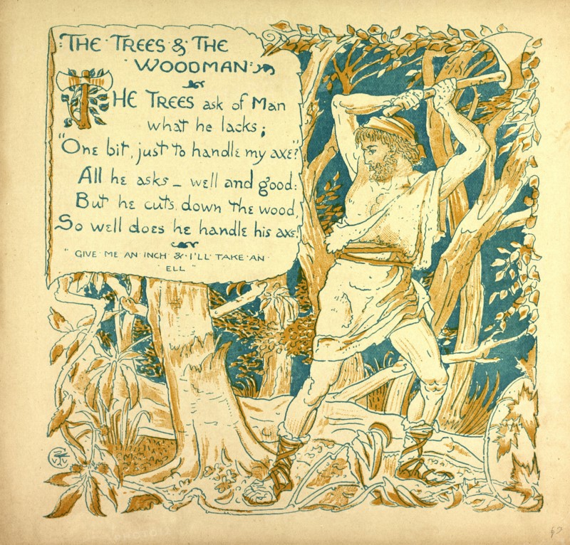 THE TREES AND THE WOODMAN