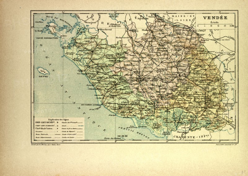 MAP OF VENDÃâE, FRANCE