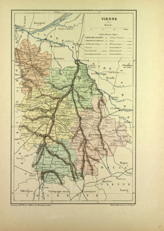 MAP OF VIENNE, FRANCE