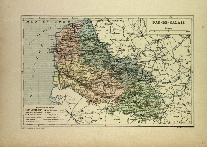 MAP OF PAS-DE-CALAIS, FRANCE