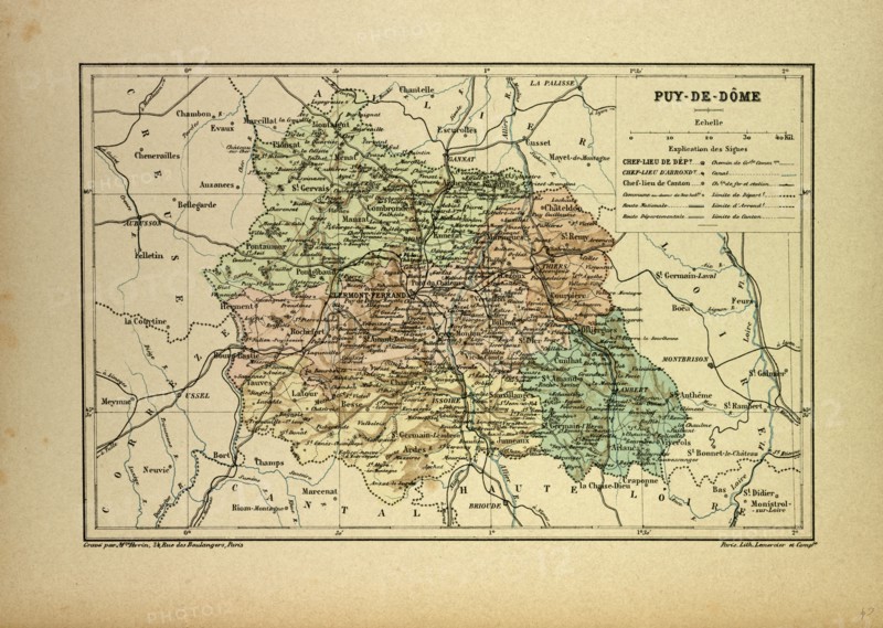 MAP OF PUY-DE-DÃîME, FRANCE