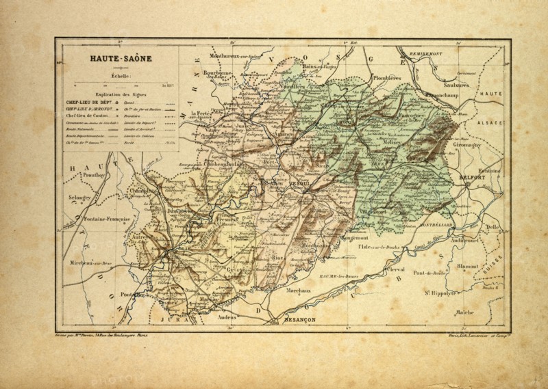MAP OF HAUTE-SAÃîNE, FRANCE