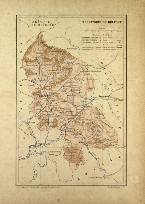 MAP OF TERRITOIRE DE BELFORT, FRANCE