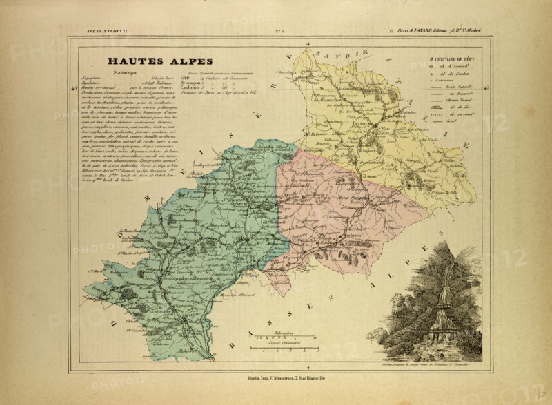 MAP OF HAUTES ALPES, FRANCE