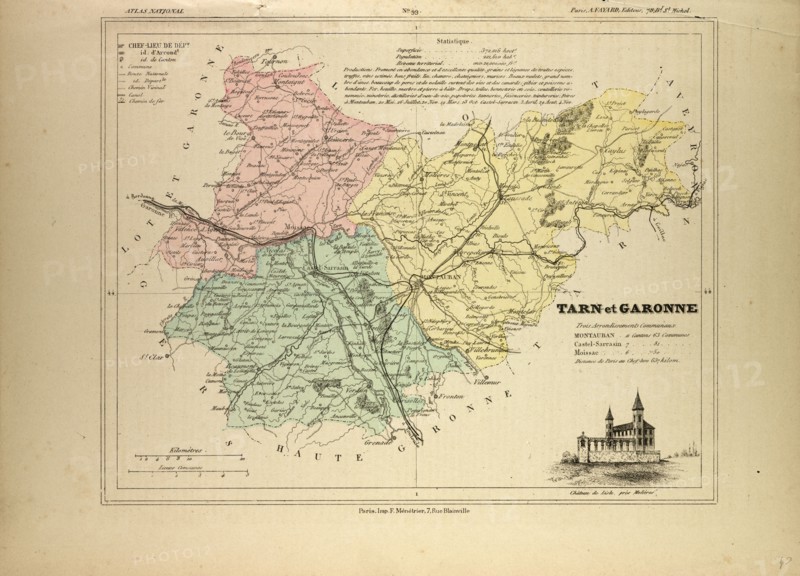 MAP OF TARN ET GARONNE, FRANCE