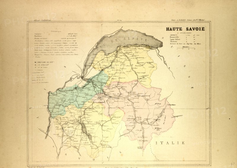MAP OF HAUTE SAVOIE, FRANCE