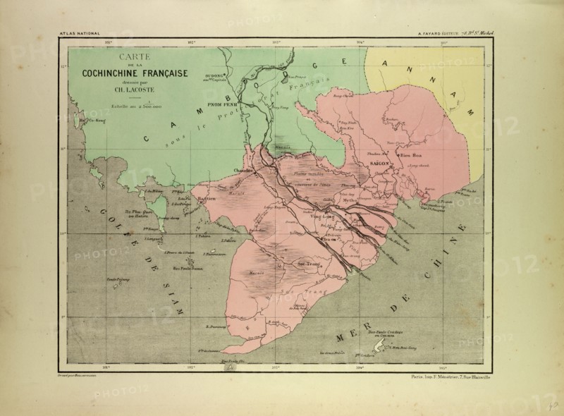 MAP OF THE SOUTH OF VIETNAM AND CAMBODIA