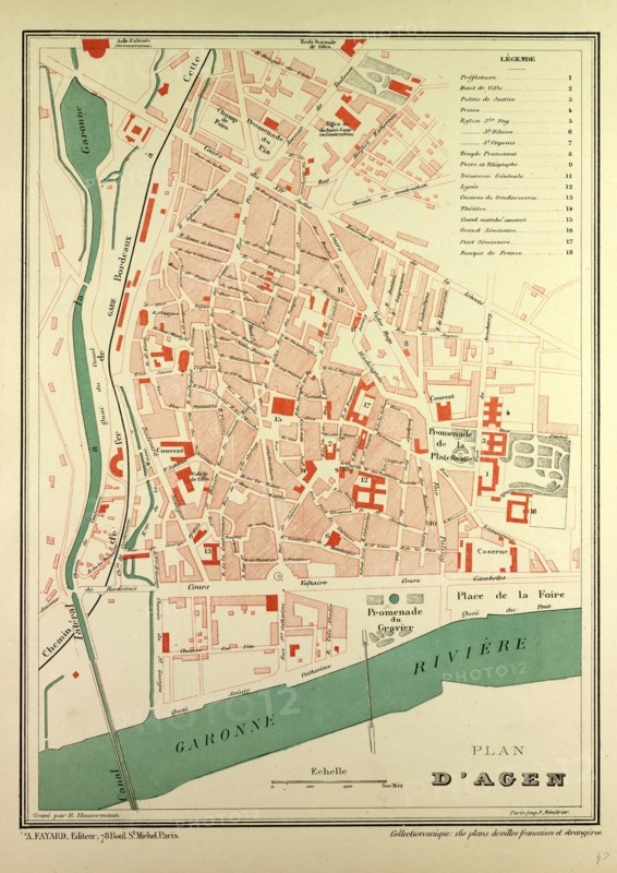 MAP OF AGEN, FRANCE