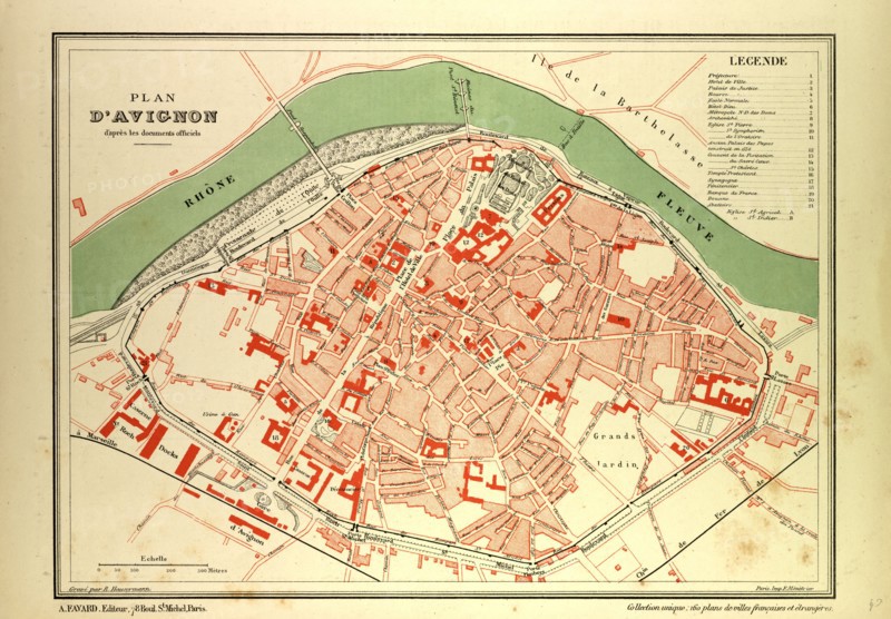 MAP OF AVIGNON, FRANCE