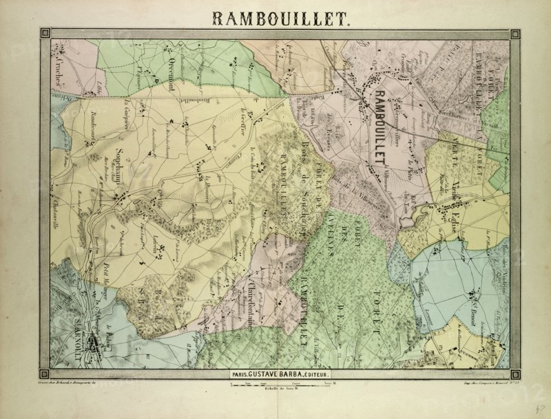 MAP OF RAMBOUILLET, FRANCE