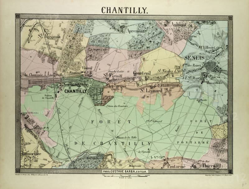 MAP OF CHANTILLY, FRANCE