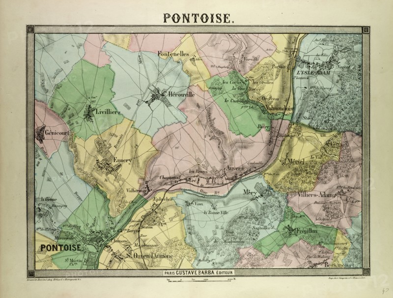 MAP OF PONTOISE, FRANCE