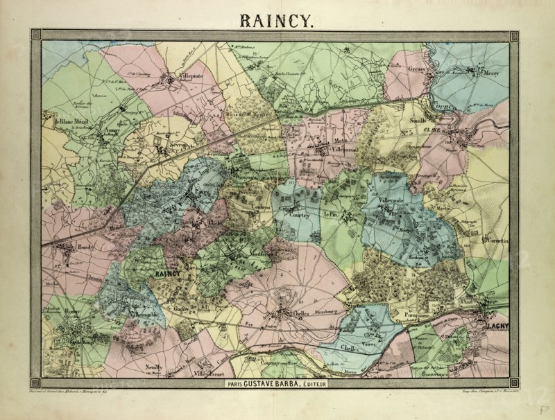 MAP OF RAINCY, FRANCE