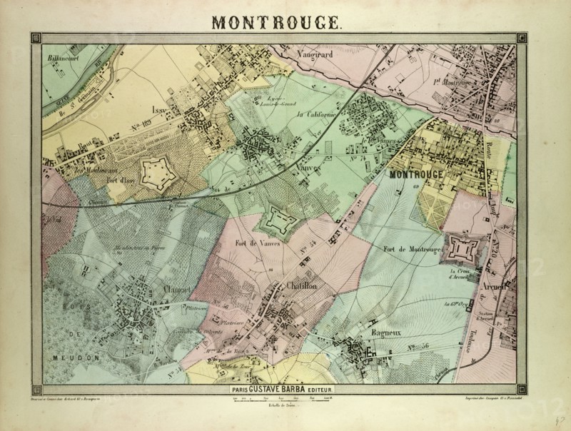 MAP OF MONTROUGE, FRANCE