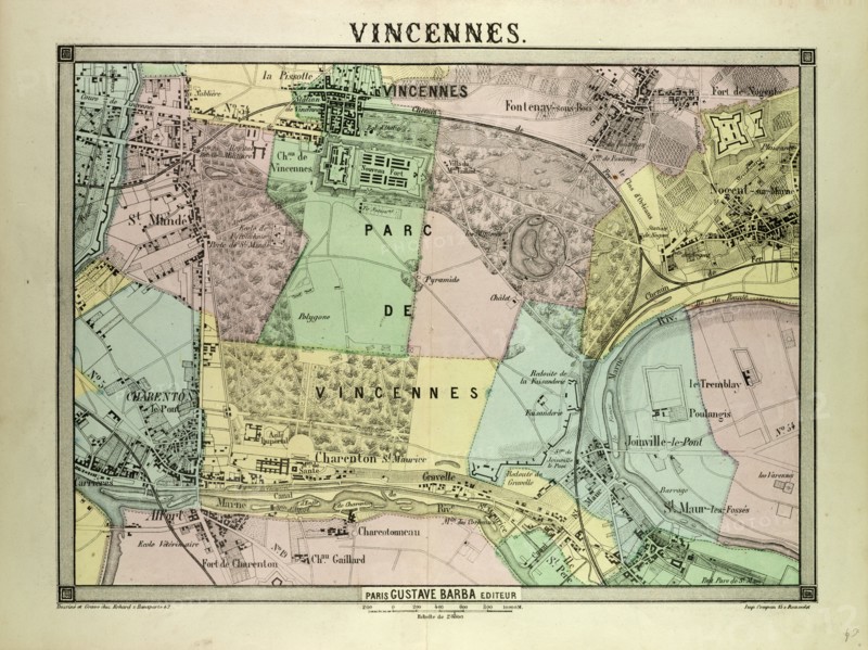 MAP OF VINCENNES, FRANCE