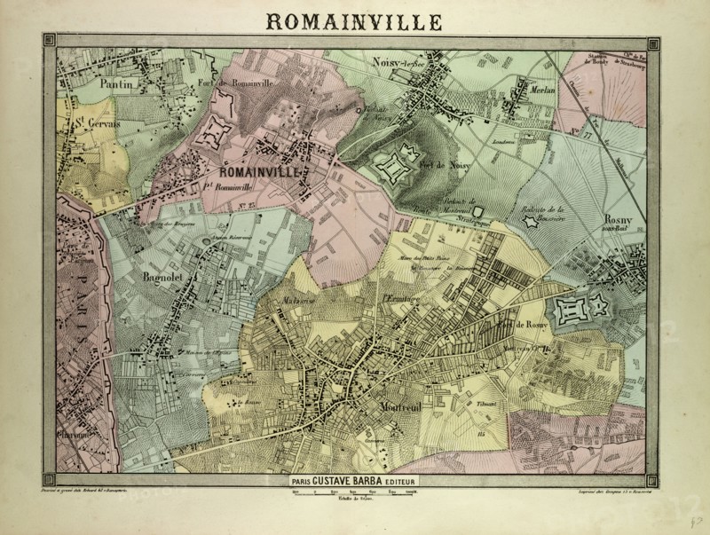 MAP OF ROMAINVILLE, FRANCE