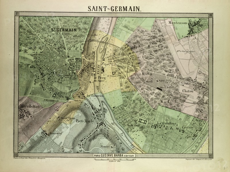 MAP OF SAINT-GERMAIN, FRANCE