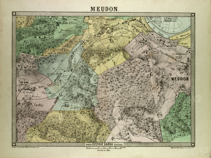 MAP OF MEUDON, FRANCE