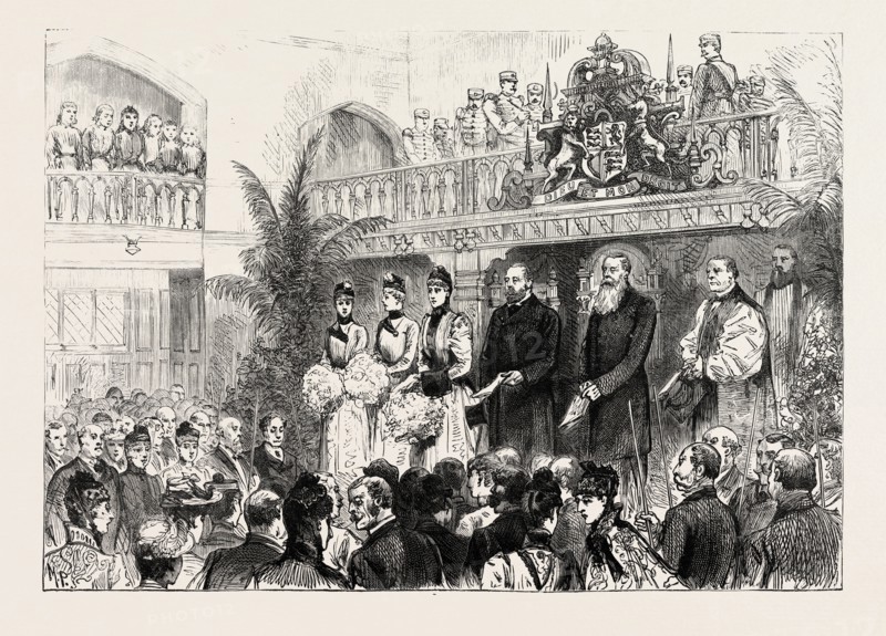 THE PRINCE AND PRINCESS OF WALES OPENING THE CENTENARY HALL OF THE ROYAL MASONIC INSTITUTION FOR GIRLS.