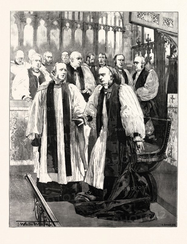 INSTALLATION OF THE ARCHBISHOP OF YORK IN YORK MINSTER.