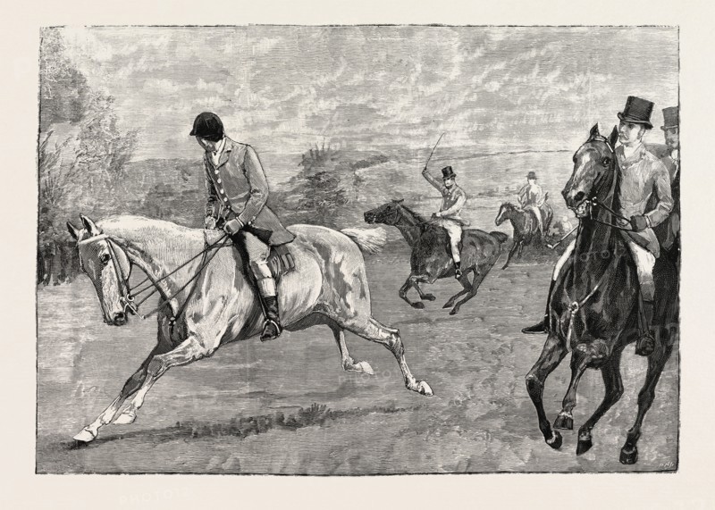 HOUSE OF COMMONS POINT-TO-POINT STEEPLECHASE NEAR DAVENTRY: MR. A.E. PEASE WINNING ON NORA CREINA.
