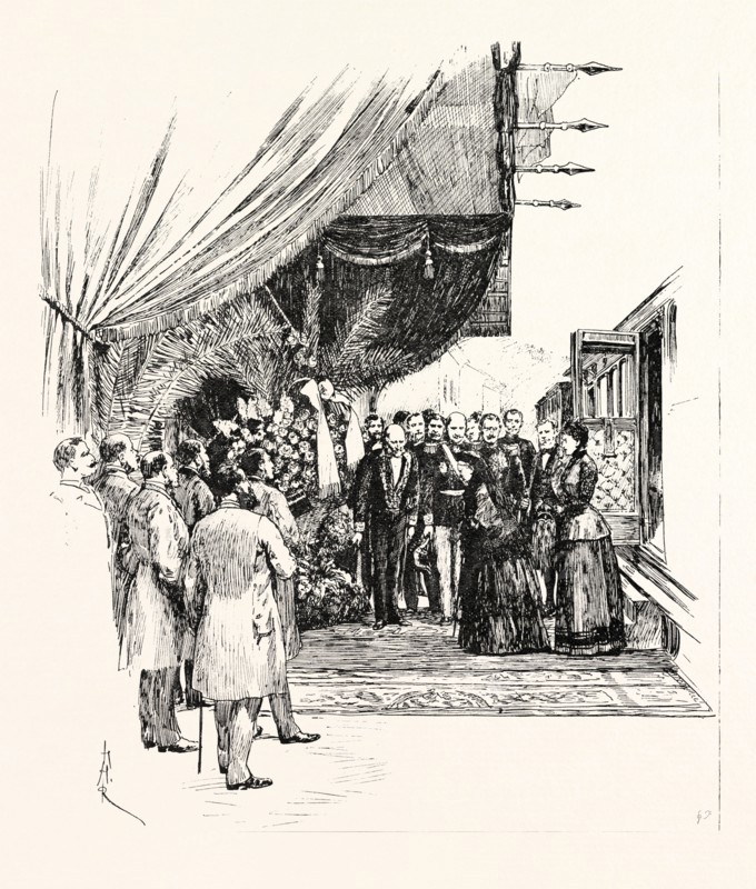 THE QUEEN'S RECEPTION AT THE GRASSE RAILWAY STATION, FRANCE