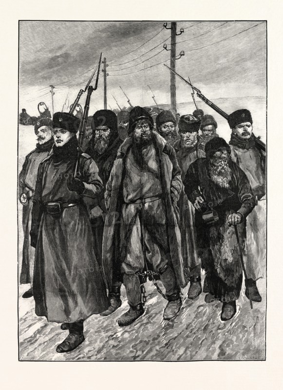 SIBERIA: CRIMINAL PRISONERS ON THE MARCH