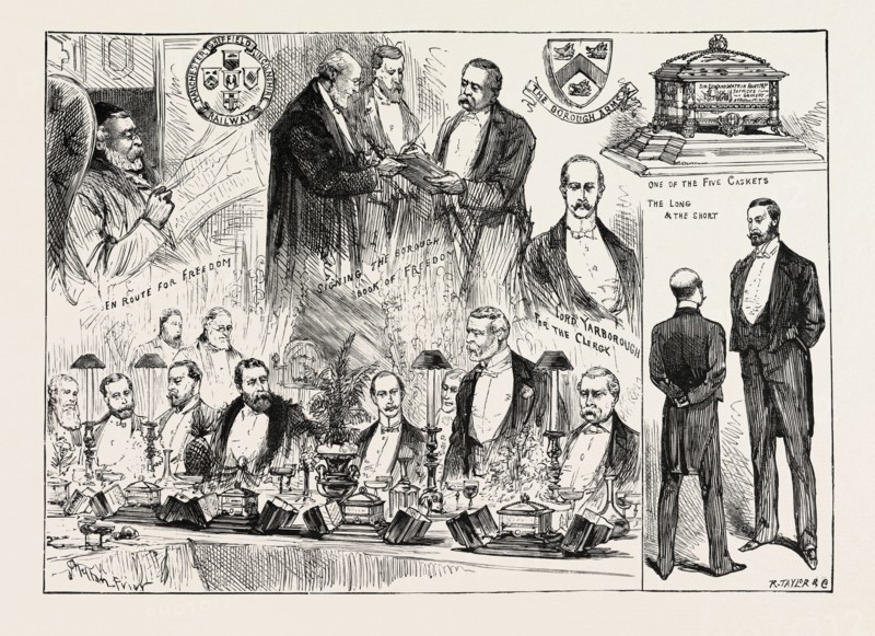 BANQUET AT THE TOWNHALL, GRIMSBY, ON THE TOWN BECOMING A COUNTY BOROUGH.