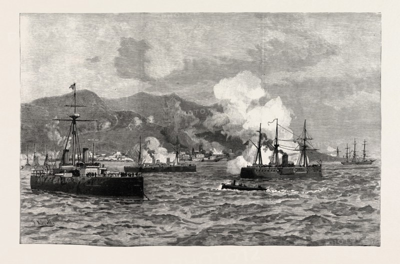 THE CIVIL WAR IN CHILE: BOMBARDMENT OF IQUIQUE.