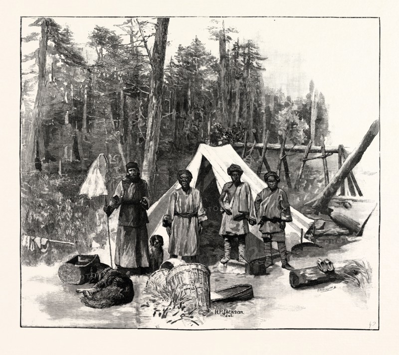 MR. A.OE. PRATT'S TRAVELS IN WESTERN CHINA AND TIBET: COLLECTORS AND TENT ON THE MOUNTAINS, ALTITUDE 13500 FEET