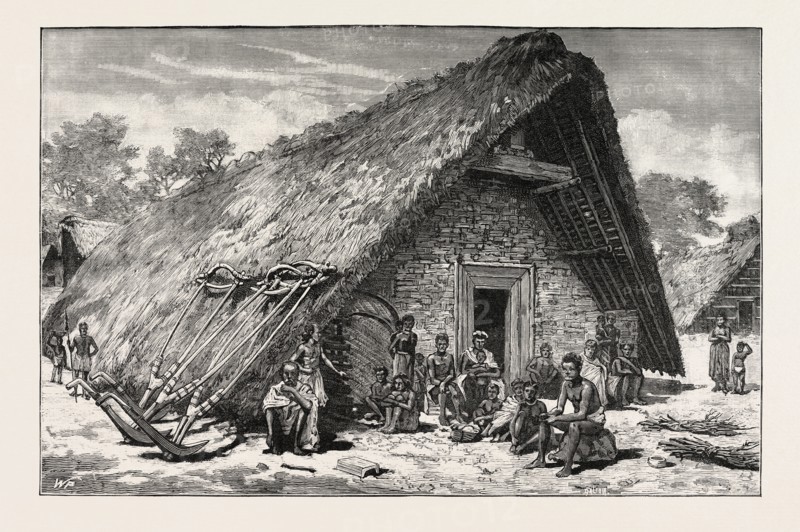 A NAGA HOUSE IN MANIPUR.