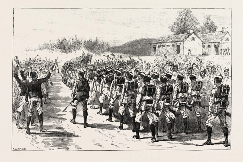 THE START OF THE MANIPUR EXPEDITION FROM SHILLONG, ASSAM FRONTIER.