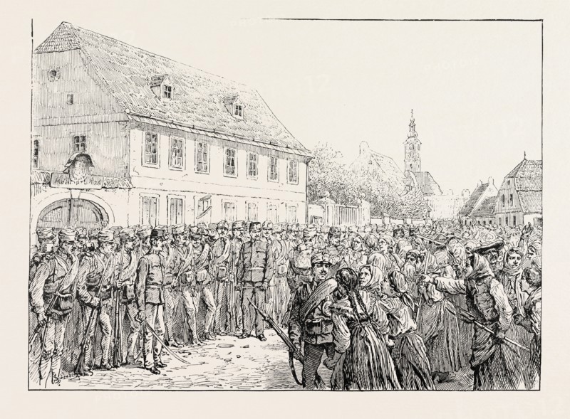 LABOUR RIOTS IN HUNGARY: OUTSIDE THE TOWNHALL AT BÃâKÃâSCSABA