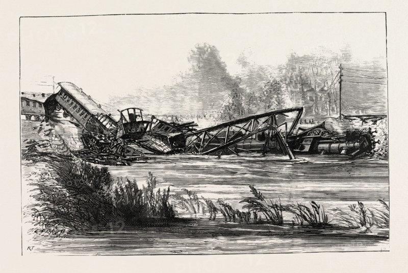 THE RAILWAY DISASTER AT MÃƒâ€ìNCHENSTEIN, NEAR BÃƒâ€öLE, SWITZERLAND