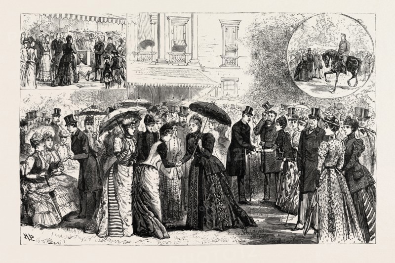 THE DUKE AND DUCHESS OF TECK'S SILVER WEDDING: RECEPTION AT WHITE LODGE, RICHMOND PARK, LONDON, UK