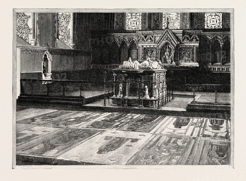 COBHAM: THE CHANCEL, WITH ALTAR-TOMB AND BRASSES