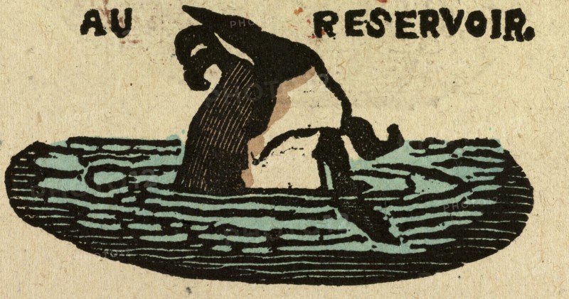 illustration of English tales, folk tales, and ballads. A diving duck